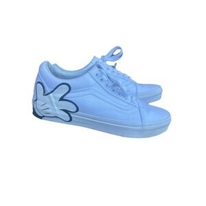 Vans X Disney Mickey Mouse Old Skool White Glove Hand Shoes Women 10 Men 8.5